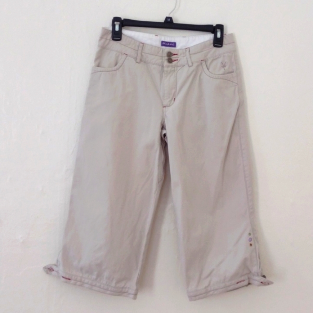 Ibex Organic Cotton Khaki Cropped/ Capri Pants Size 4